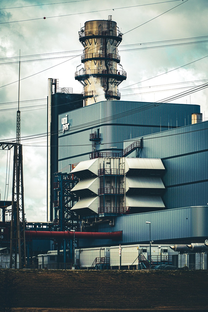 power plant, electricity provider, energy company, factory, industrial building